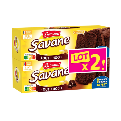[3660140949606] BROSSARD Savane all chocolate cakes 2 boxes of 310 g