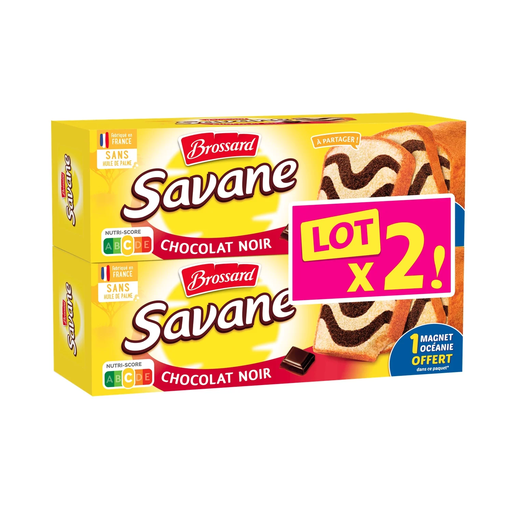[3660140949705] BROSSARD Savane marbled cakes with dark chocolate 2 boxes of 310 g