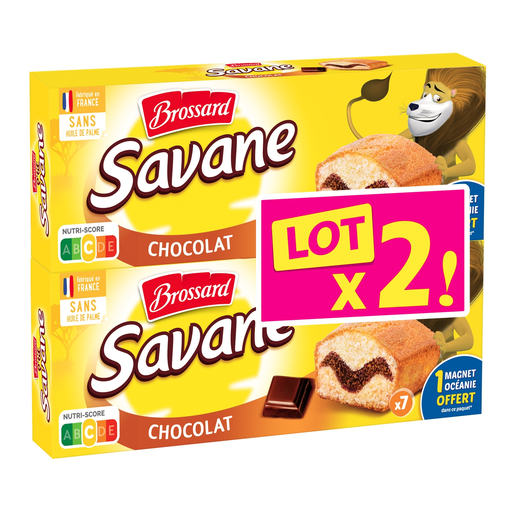 [3660140954600] BROSSARD Savane Gâteaux marbrés au chocolat 2x210g