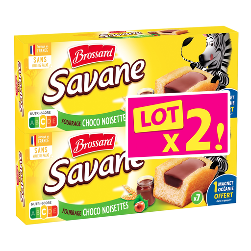 [3660140954808] BROSSARD SAVANE marble cake cocoa hazelnut Pocket 2x189g