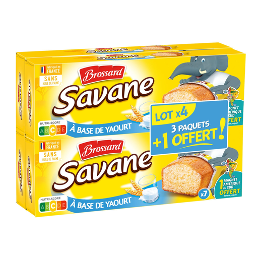 [3660140956406] BROSSARD Gâteaux natures à base de yaourt 2 boite de 840 g