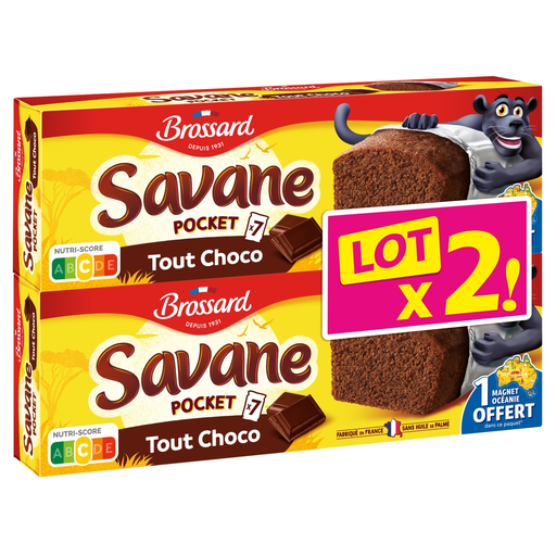 [3660140959001] BROSSARD Savane Marble Cake Chocolate Roll Pocket x7 2 x 210 g