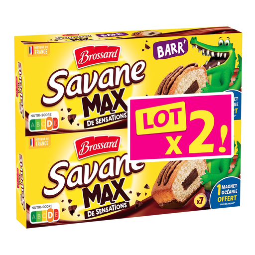 [3660140959506] BROSSARD Savane Barr' chocolate bar cakes 2 packs of 210 g
