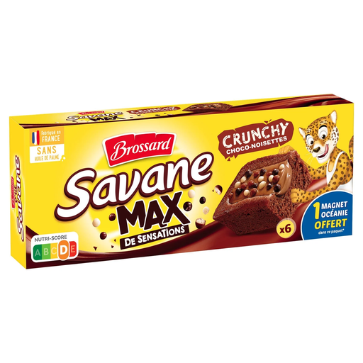 [3660140960557] BROSSARD Savane Max Crunchy Chocolate-Hazelnut Cakes 180 g