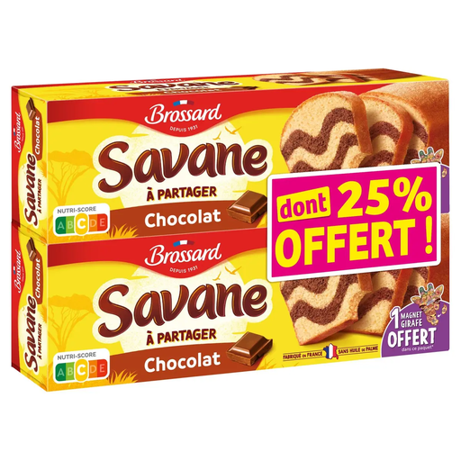 [3660140968300] BROSSARD Savane marbled chocolate cake 310 g