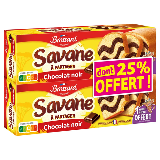 [3660140968607] BROSSARD Savane marbled chocolate cakes 2 x 310 g