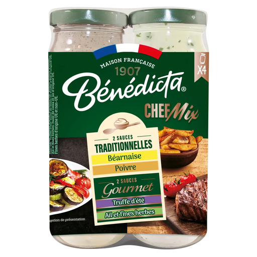 [3660603083571] BENEDICTA Kit Chef Mix sauces variées 4 x 100 ml