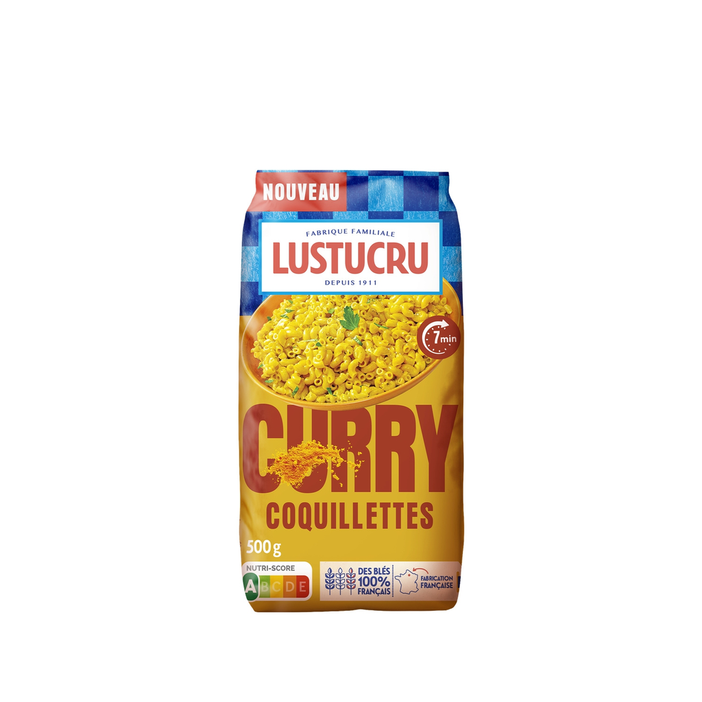 LUSTUCRU Curry Flavored Shell Pasta 500 g