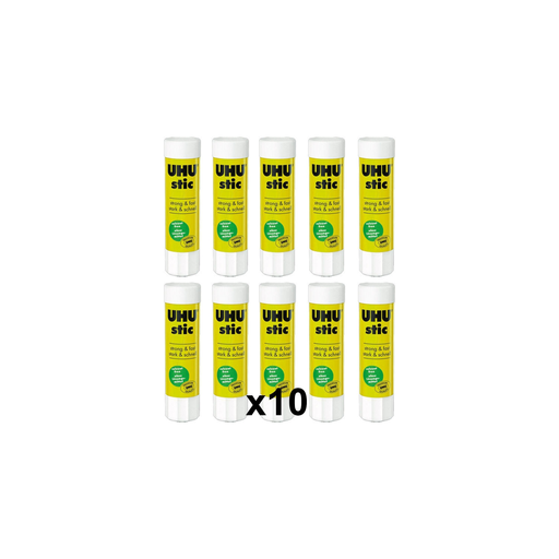 [3660942122191] UHU Barras de pegamento blanco 10 x 8,2 g