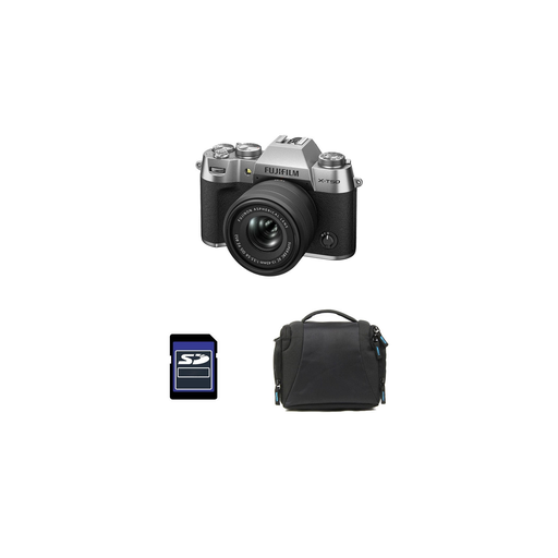 [3662362077532] FUJIFILM X-T50 Camera Silver 40.2 MP 6.2K 15-45mm