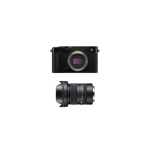 [3662362079208] FUJIFILM Hybrid Camera X-e5 40.2 MP 5-Axis Stabilization Sigma 18-50 F/2.8 Black