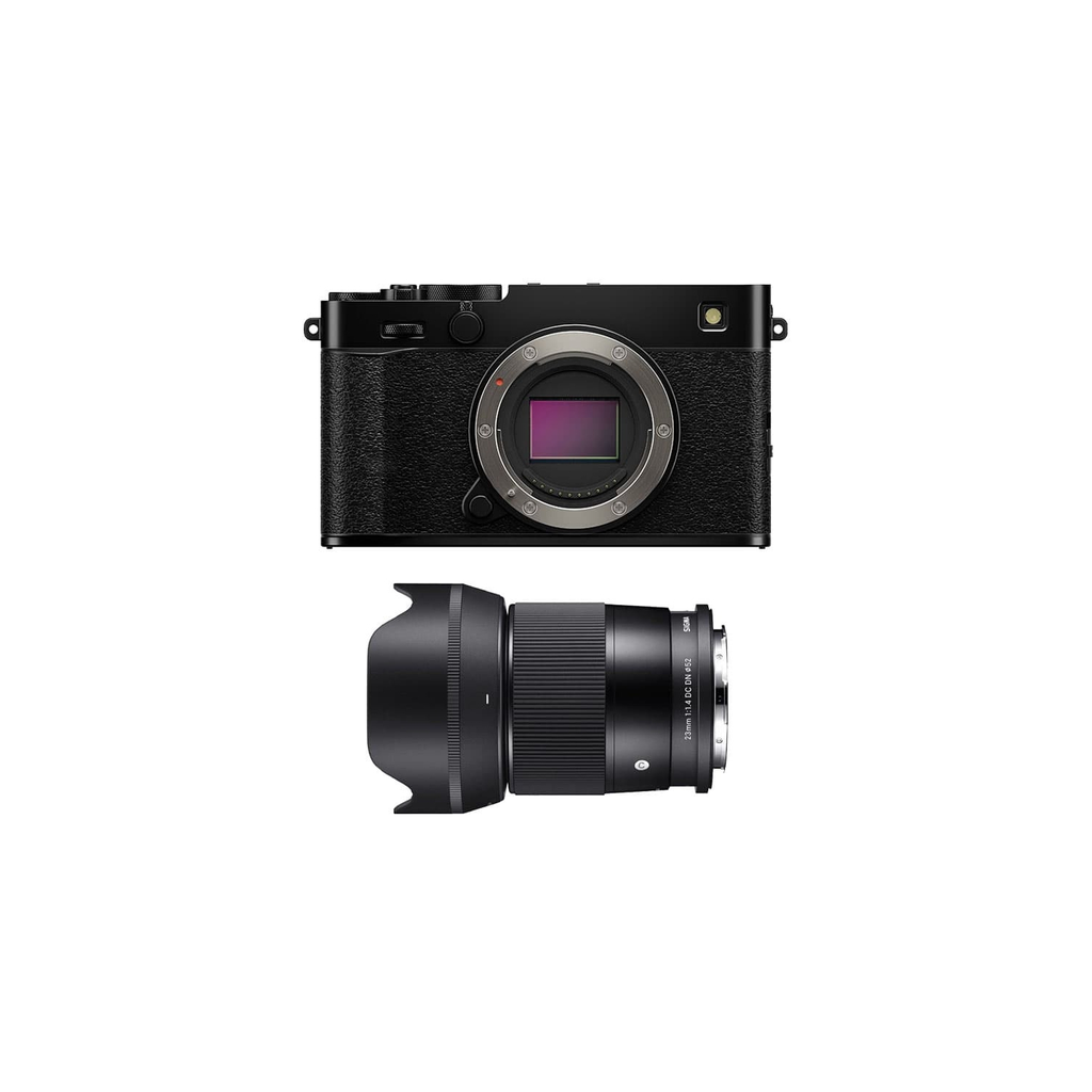 FUJIFILM X-e5 Camera 40.2 MP 5-Axis Stabilization Sigma 23mm Black