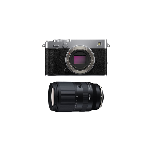 [3662362080525] FUJIFILM Mirrorless Camera X‑e5 40.2 MP 5-Axis Stabilization Tamron 18-300mm Silver