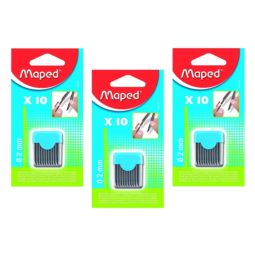 [3663160017676] MAPED 10 Minas 2mm Para Compás X 3