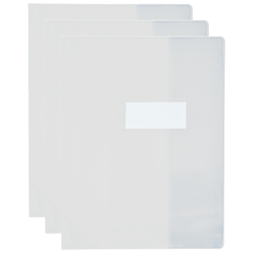 [3663160105755] OXFORD PVC Notebook Cover Strong Line 17x22cm Clear X 3