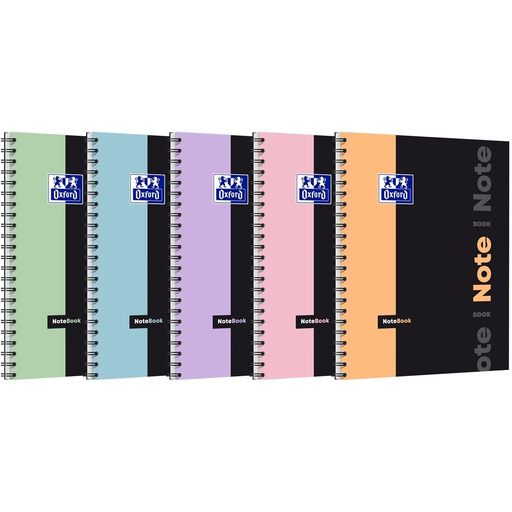 [3663160109470] OXFORD Caderno Estudantes Notebook Pastel A4+ Quadriculado X 5