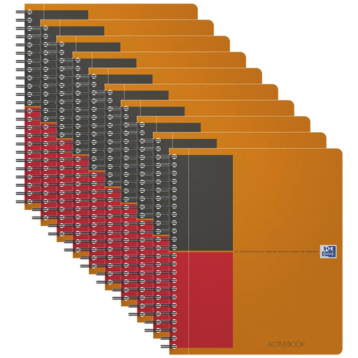 [3663160113101] OXFORD Activebook Spiral Notebook Polypro A5+ 160 Lined Pages X 10 90 g