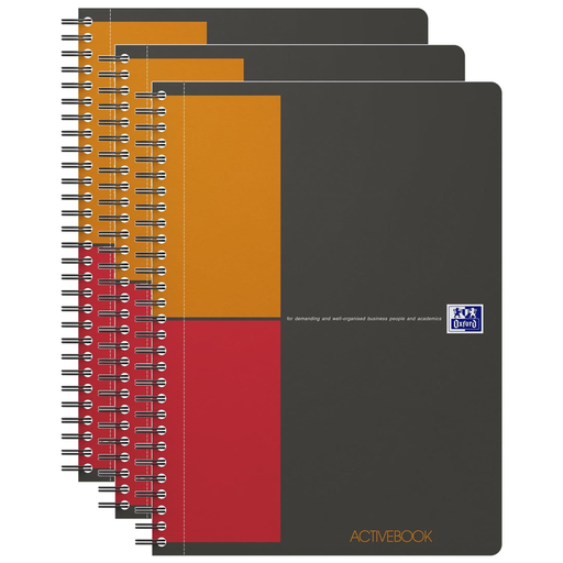[3663160113156] OXFORD Activebook Notebook B5 Squared 80 Sheets X 3 90g