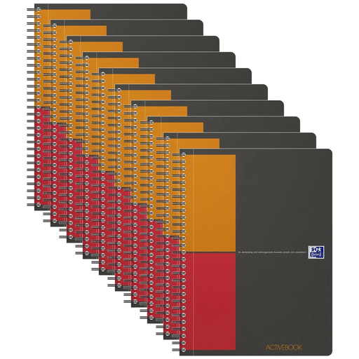 [3663160113170] OXFORD Caderno Activebook B5 Quadriculado 80 Folhas X 10