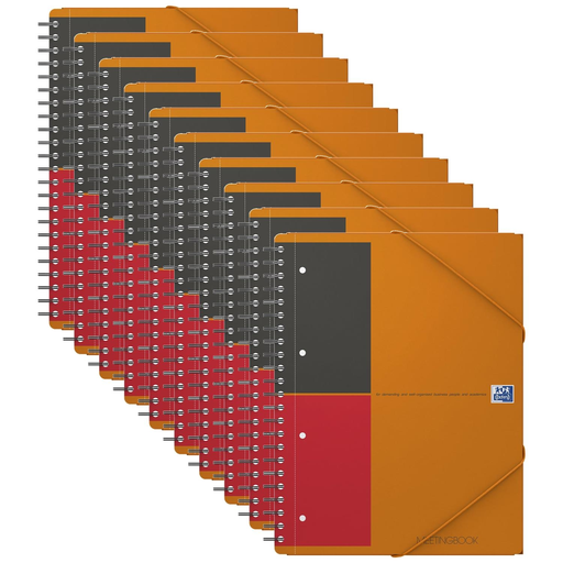 [3663160113514] OXFORD Meetingbook A4+ 160p Pautado 6mm Capa Polypro X 10