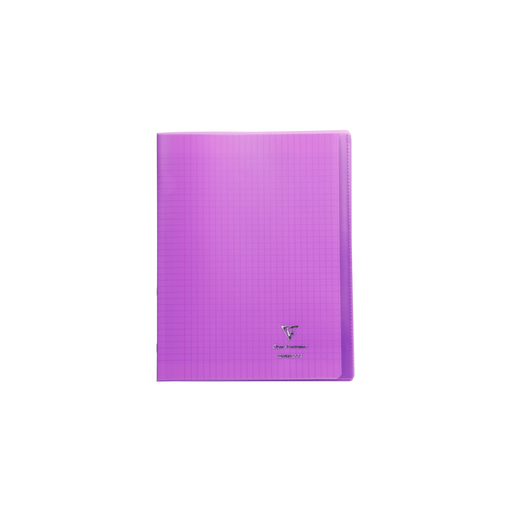 [3663619027362] CLAIREFONTAINE Koverbook Stapled Polypro Notebook 24x32cm 96p Séyès Violet Transparent X 10