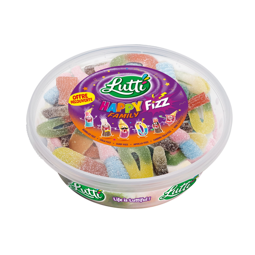 [3664346353397] LUTTI Bonbons Gélifiés Happy Family Fizz 550 g