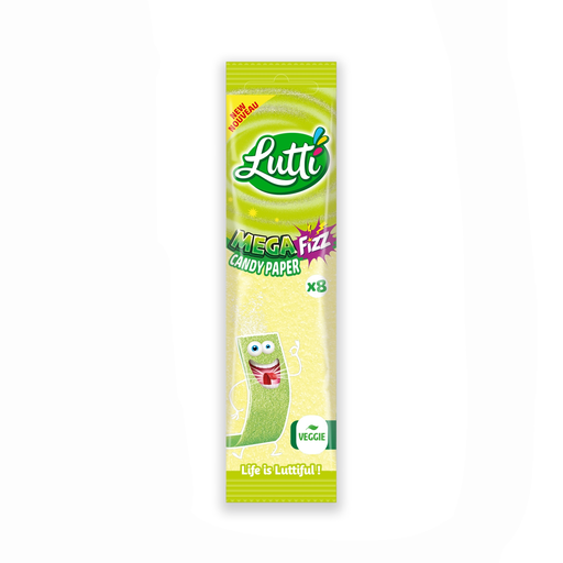 [3664346354202] LUTTI Bonbon en feuille Megafizz 15 g