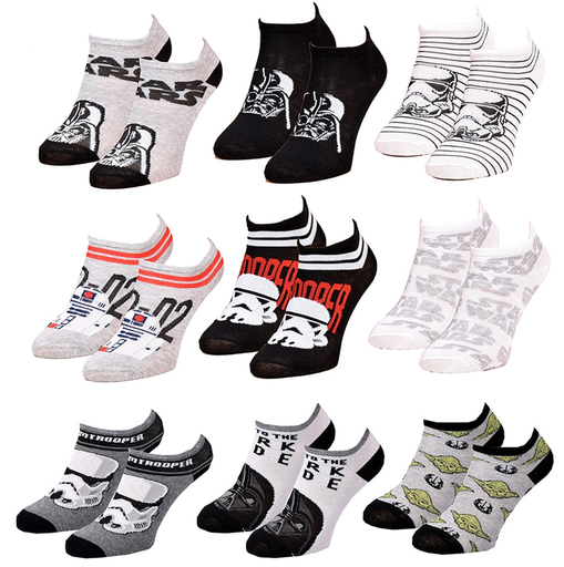 [3665187444176] STAR WARS Calcetines Niño LA GUERRE DES ETOILES 9 Pares Sneaker SURPRISE