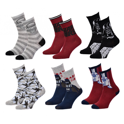 [3665187444206] STAR WARS Calcetines Niño LA GUERRE DES ETOILES 6 Pares 2481