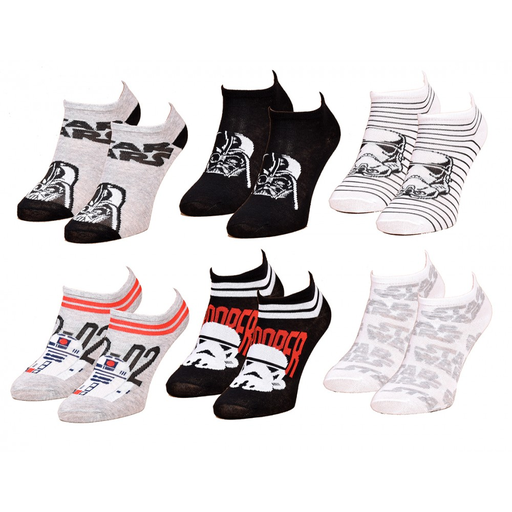 [3665187444282] STAR WARS Calcetines Niño LA GUERRE DES ETOILES 6 Pares SNEAKER 3647