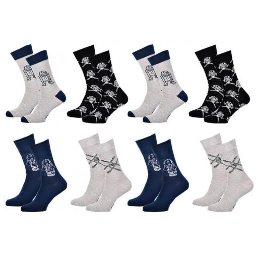 [3665187447276] STAR WARS Calcetines HOMBRE STW 8 Pares 5262
