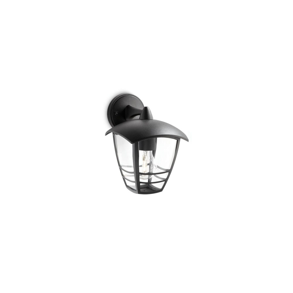 PHILIPS Farol de pared exterior Creek Aluminio Negro