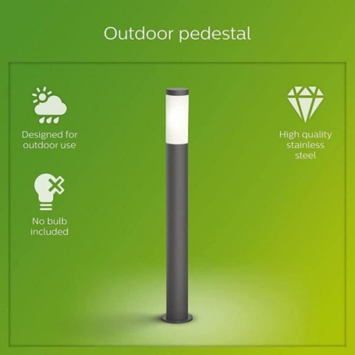 [3666749461105] PHILIPS Candeeiro de exterior UTRECHT Antracite 20W