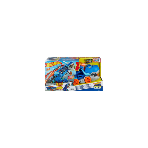 [3667036023860] MATTEL Mega Transportador T-rex 2 En 1 Hot Wheels City HNG50