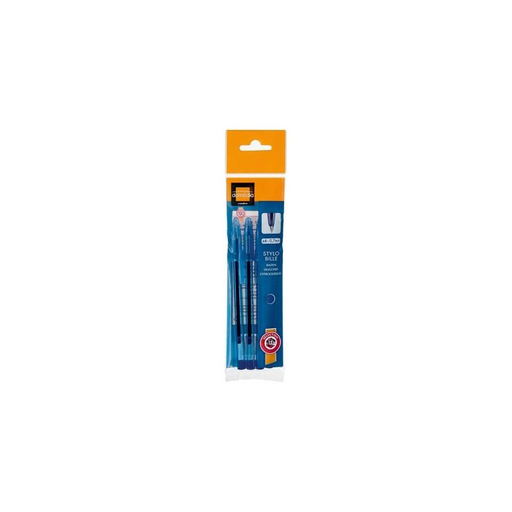 [3250391450299] DOMEDIA Bolígrafo Punta Fina Azul 4 unidades