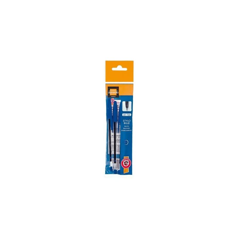 DOMEDIA Ballpoint Pen Medium Tip Blue 4 units