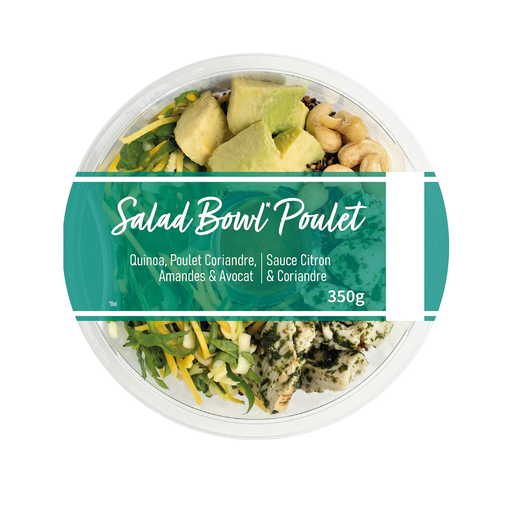 [3700009277478] MIX BUFFET Chicken quinoa coriander avocado and almond salad bowl 350 g