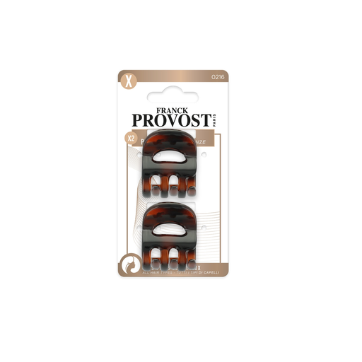 [3700206702162] FRANCK PROVOST Brown Hair Clips pack of 2