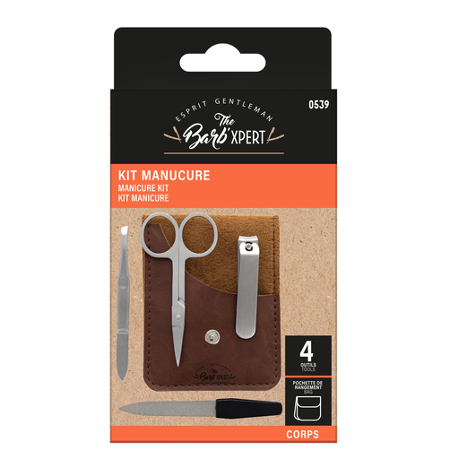 [3700206705392] FRANCK PROVOST Kit de Manicura 4 Herramientas Estuche le kit