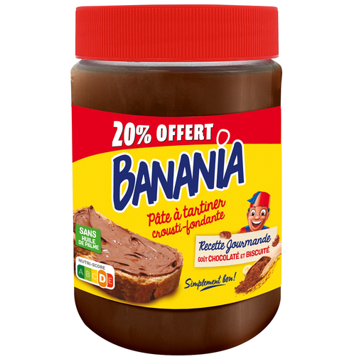 [3700278408016] BANANIA Crema de untar chocolateada y crujiente 750 g