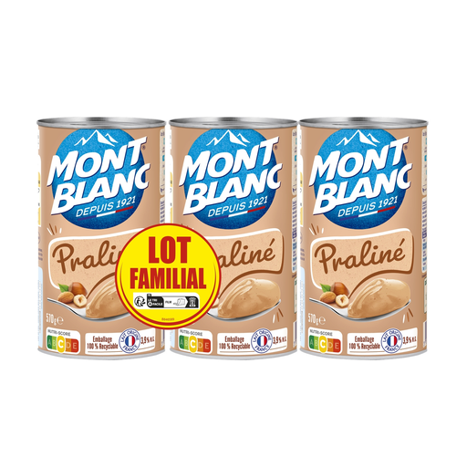[3700279301644] MONT BLANC Praline Dessert Cream 3 cans of 570 g