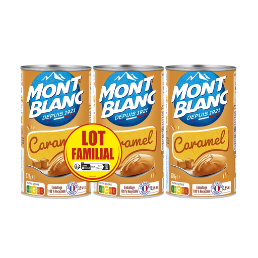 [3700279301651] MONT BLANC Caramel dessert cream 3 tins of 570 g