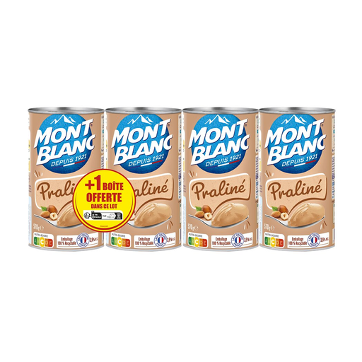 [3700279301880] MONT BLANC Creme de sobremesa praliné 4 x 570 g