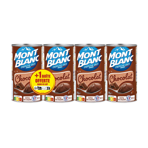 [3700279306892] MONT BLANC Crème dessert chocolat 4 x 570 g