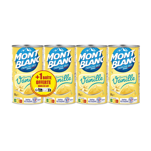 [3700279306908] MONT BLANC Crème dessert vanille 4 x 570 g