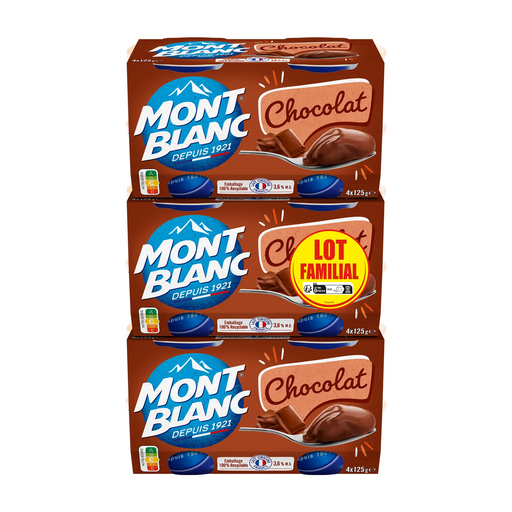 [3700279307004] MONT BLANC Crème dessert chocolat 12x125g