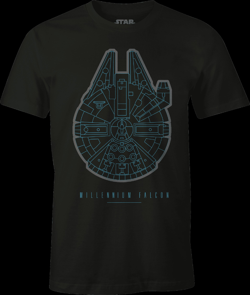 STAR WARS T-shirt Millennium Falcon L Preto
