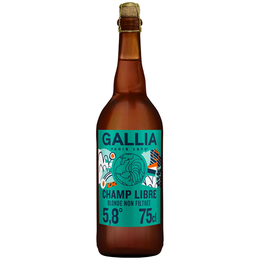 [3700693901925] GALLIA Cerveja loira não filtrada Champ Libre 0.75 L