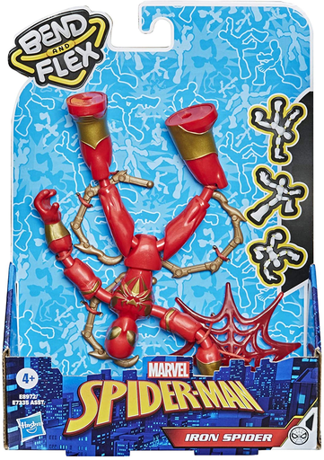 [3700845529212] HASBRO Spider-Man Bend and Flex Iron Spider Action Figure 15cm