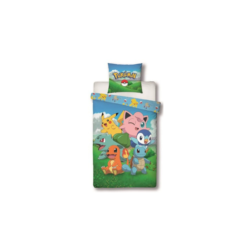 [3700891701068] POKÉMON Children's Bedding Set Charmander, Squirtle Duvet Cover 140x200 Pillowcase 63x63cm